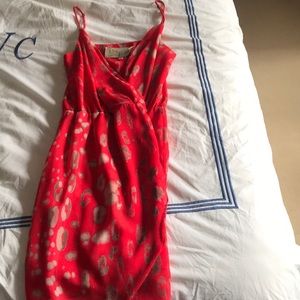 Red cheetah dress